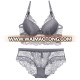 Young ladies underwear sexy nighty girl hot design lace padded bra panty set